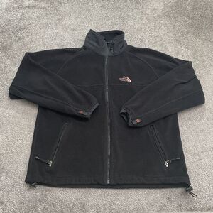 The North Face Fleece Jacket Mens Medium Black Full Zip Pocket Outdoor Hiking